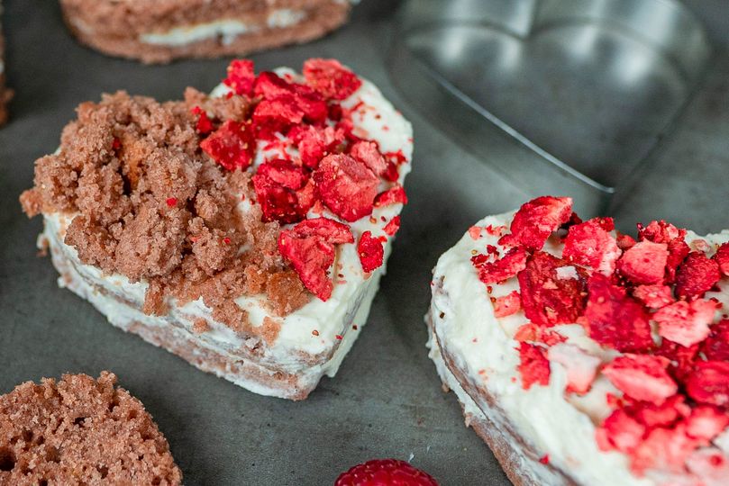 Valentínske Red Velvet srdiečka