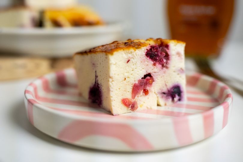 Jednoduchý malinový cheesecake