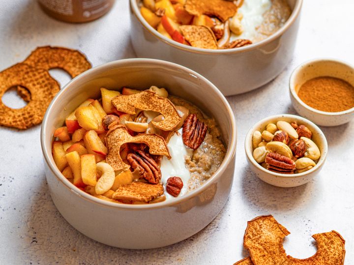 Jablková ovsená kaša s pekanmi