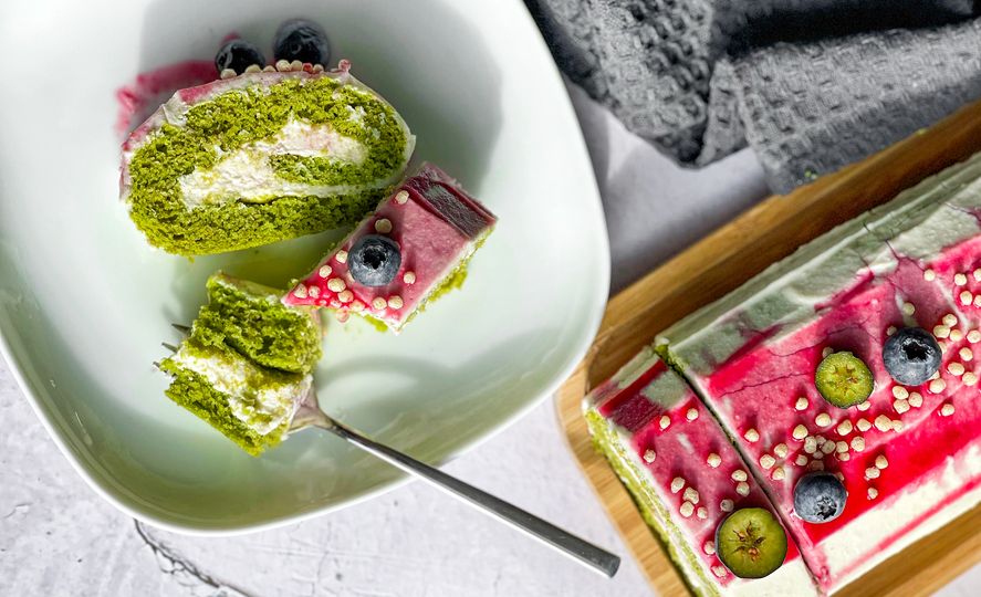 Ruladă de spanac cu fructe fără gluten