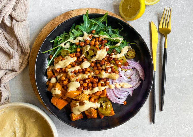 Roasted Vegetable & Chickpea Salad
