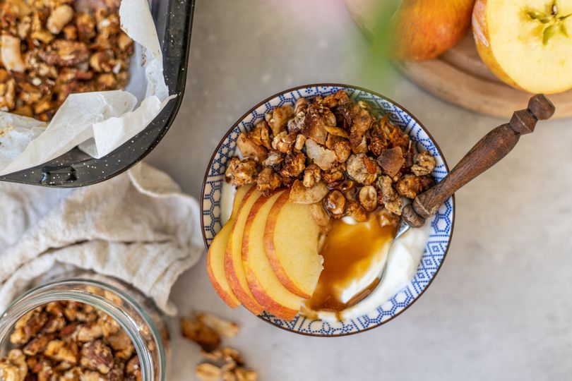 Zdravá proteinovo-ořechová granola