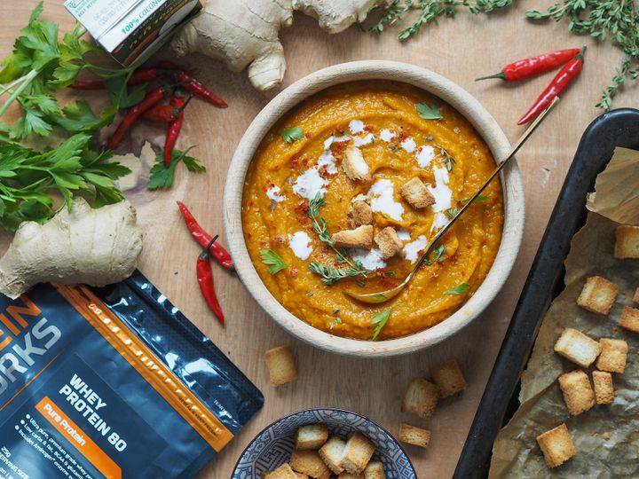 Hokkaido polievka z pečenej tekvice so zázvorom