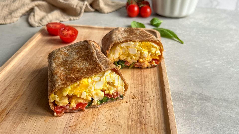 Baked Feta Eggs Tortilla
