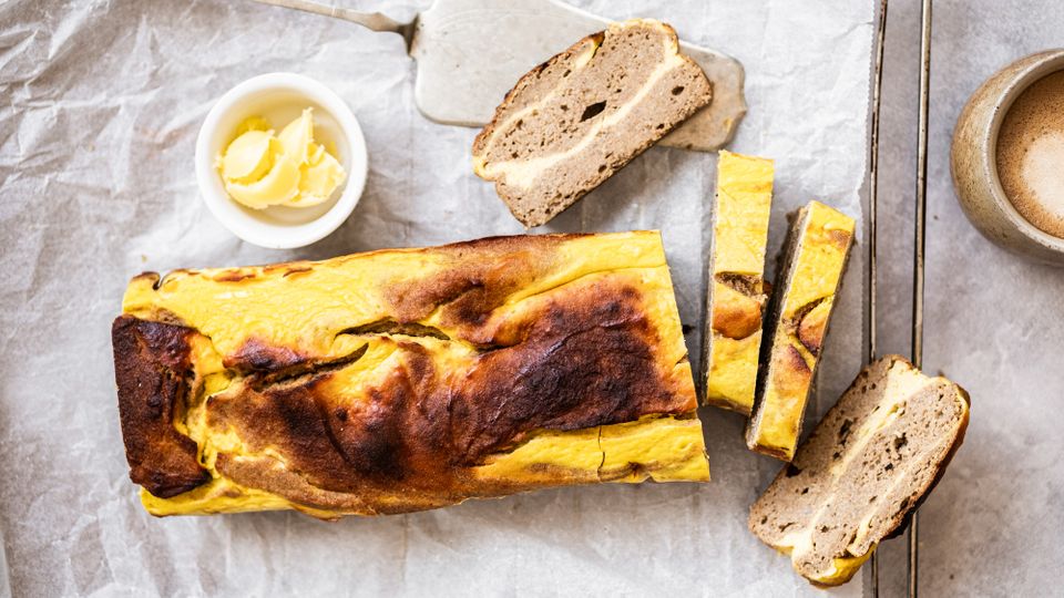 Banánový chlebíček s tvarohovo-ricottovým krémem