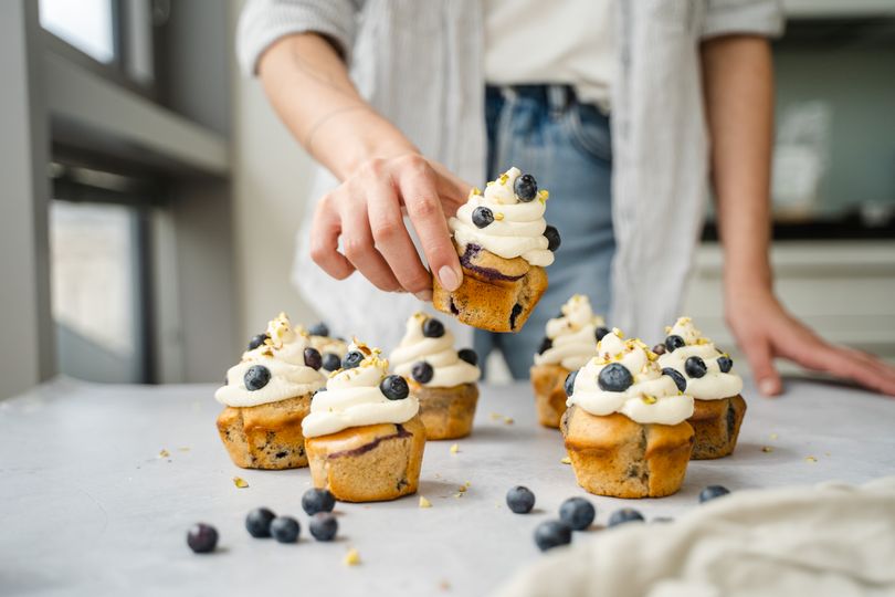 Borůvkové cupcakes