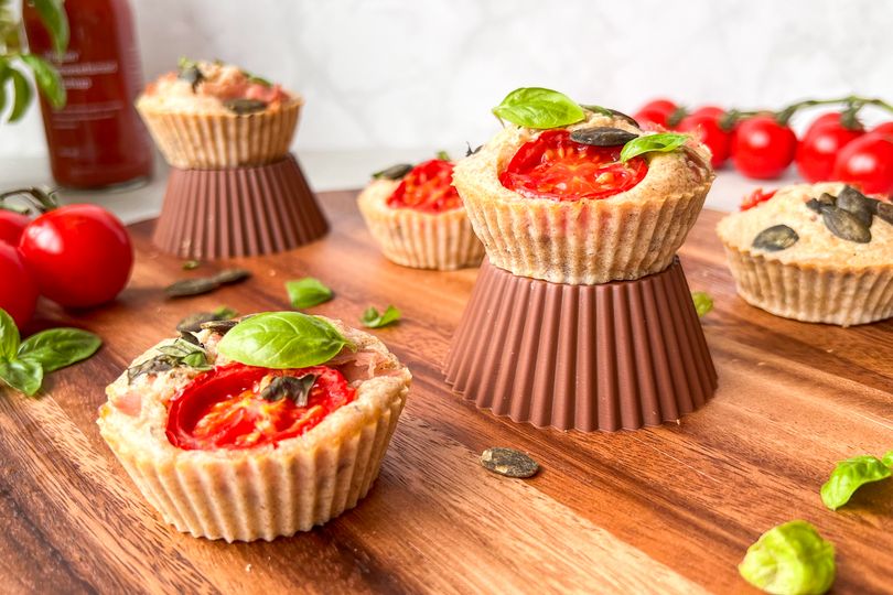 Slané muffiny se šunkou