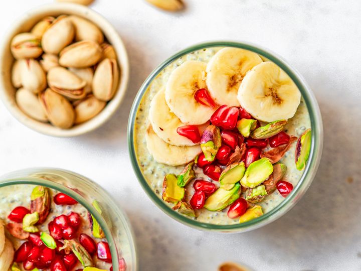 Pistáciový chia pudink