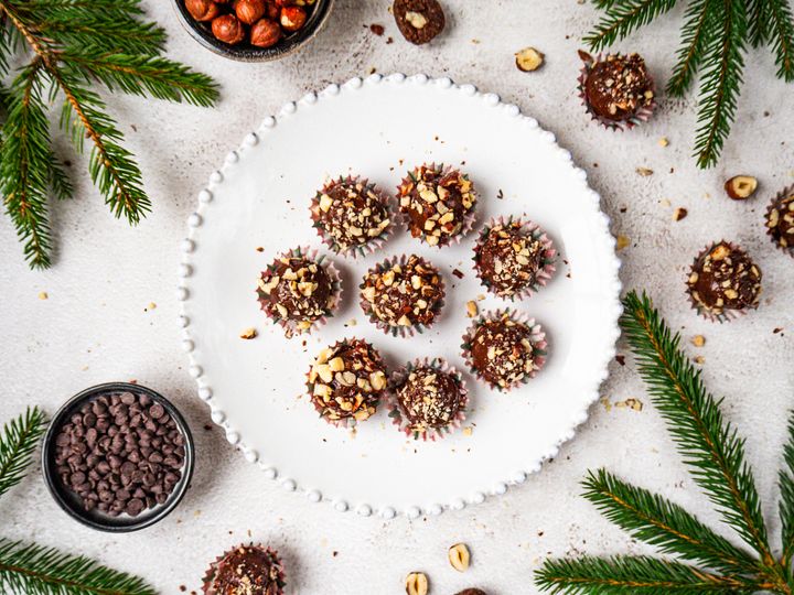 Haselnuss-Truffes in Schokolade