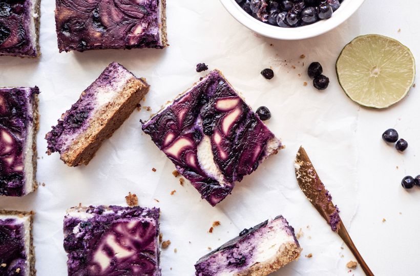 Čučoriedkový cheesecake na plech