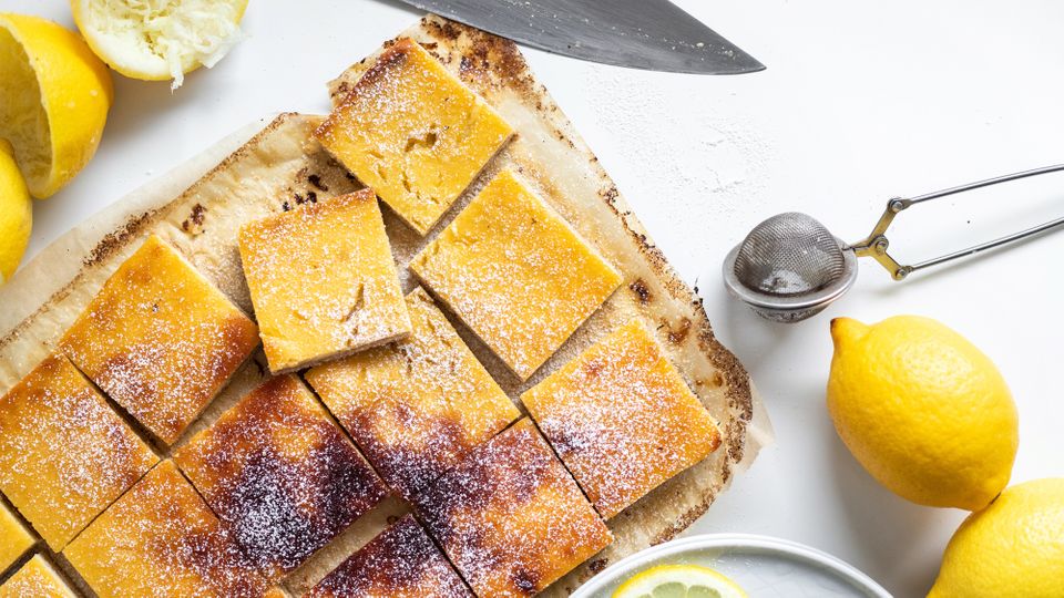 Jednoduché citrónové řezy