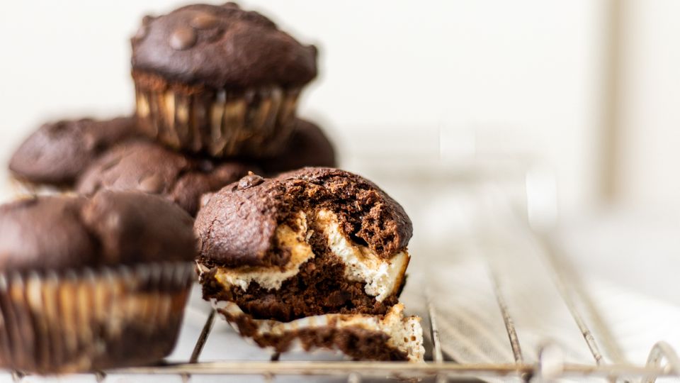 Čokoládové muffiny s tvarohem