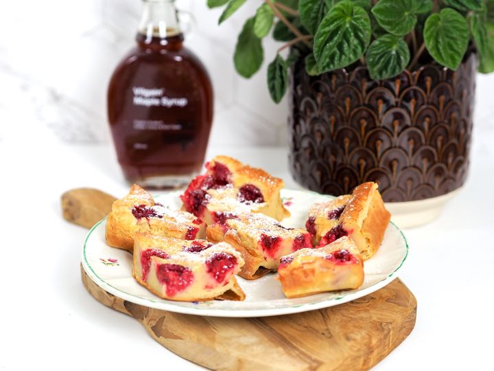 Cottage cheesecake s malinami