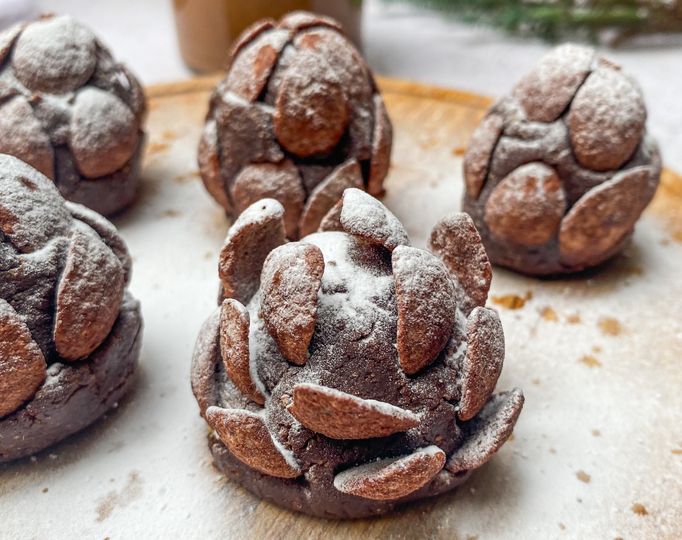 Nepečené brownie šišky