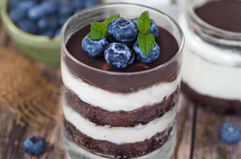 Zdravý Míša dezert do skleničky