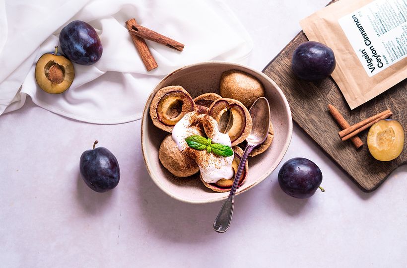 Pflaumenknödel aus Quarkteig