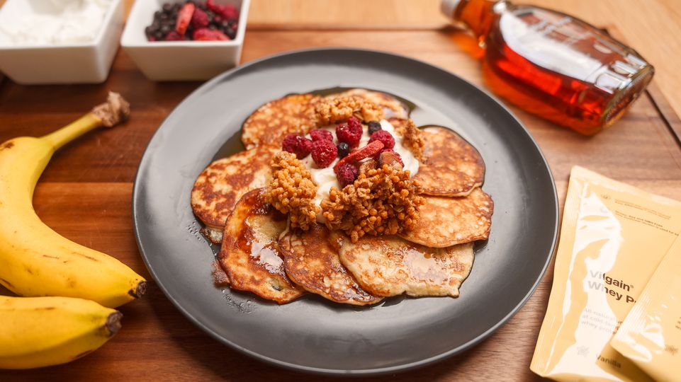 3-Ingredient Protein Banana Pancakes