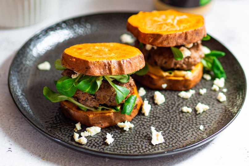 Sweet Potato Sliders with Beef