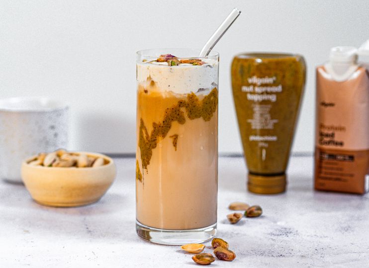 Pistáciové Iced Latte
