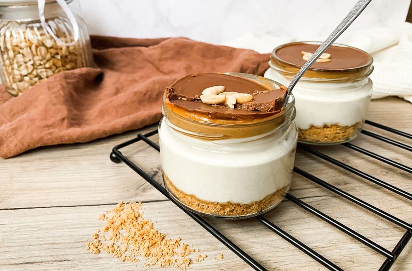 Fit arašídový cheesecake do skleničky