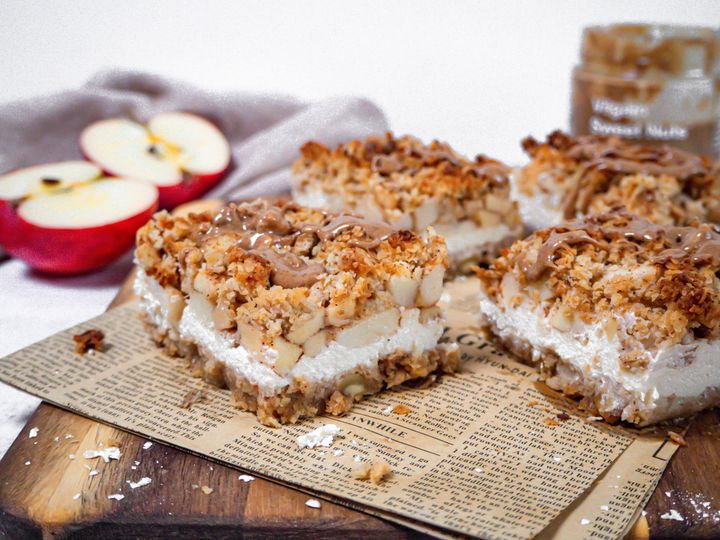 Jablkový cheesecake na plech