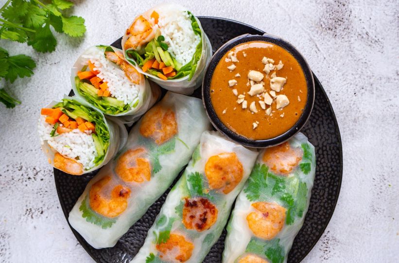 Letné závitky s krevetami