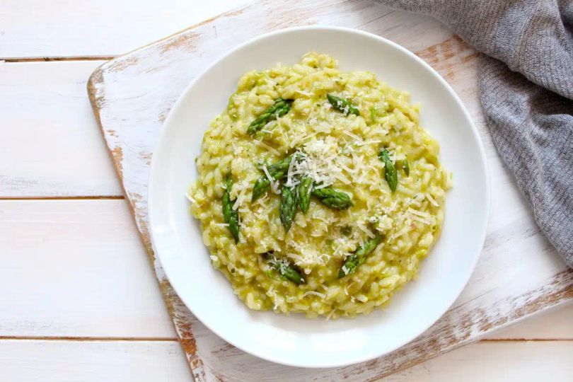 Cremiges Spargelrisotto