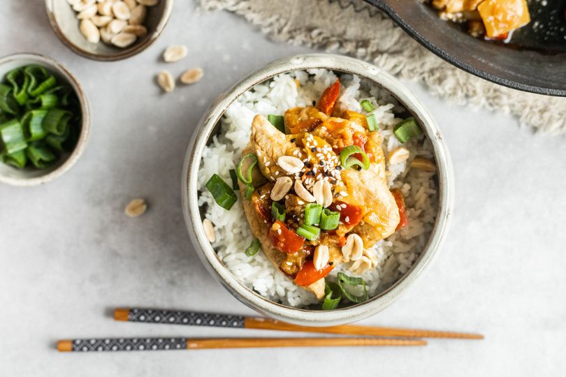 Kuřecí kung pao s rýží