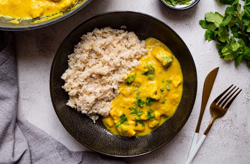 Hühnercurry mit Mango und Kokosnussmilch | Vilgain-Rezepte Hühnercurry mit Mango und Kokosnussmilch | Vilgain-Rezepte