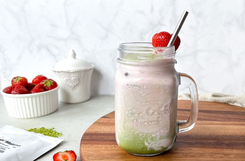 Jeges matcha latte eperrel