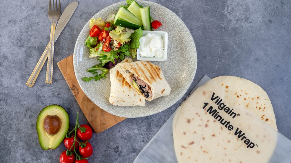 Wrap mit Putenfleisch und Gemüse