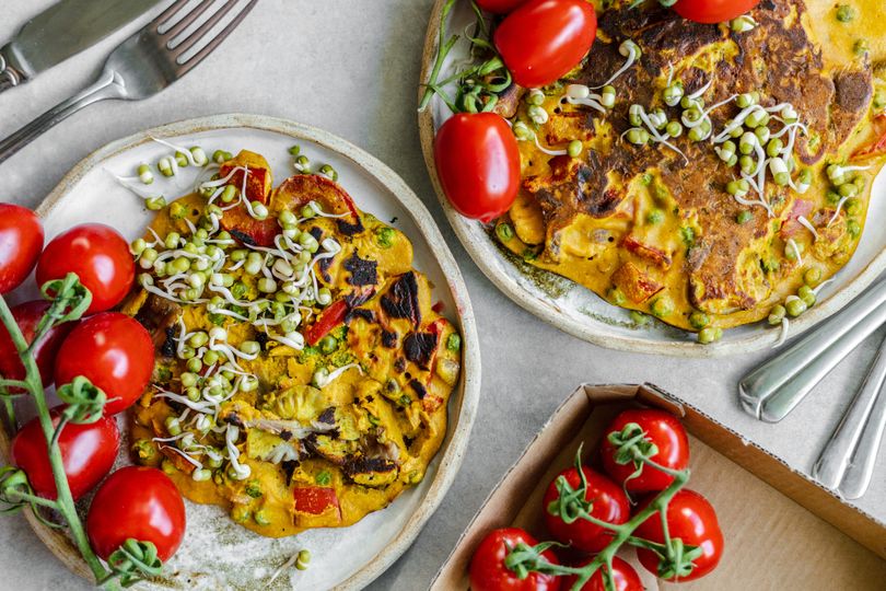 Vegan omeleta z cizrnové mouky