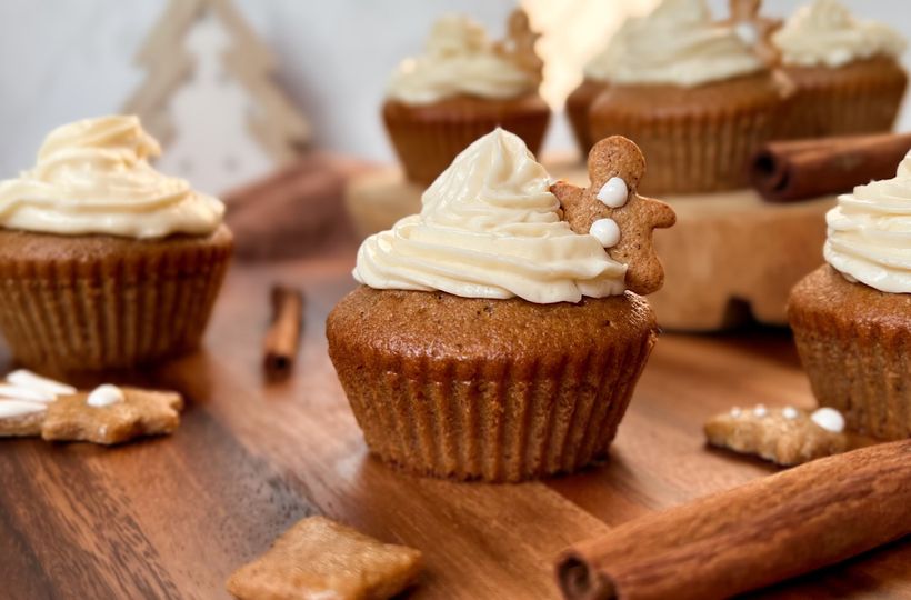 Vnianočné perníkové cupcakes