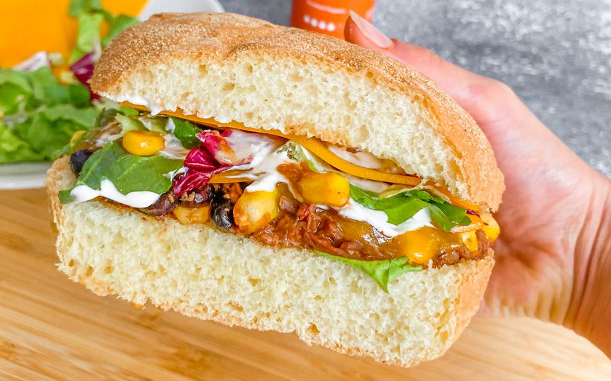 Pita chlieb na mexický spôsob s hovädzím mäsom