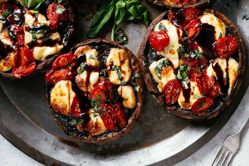 Plnené šampiňóny portobello