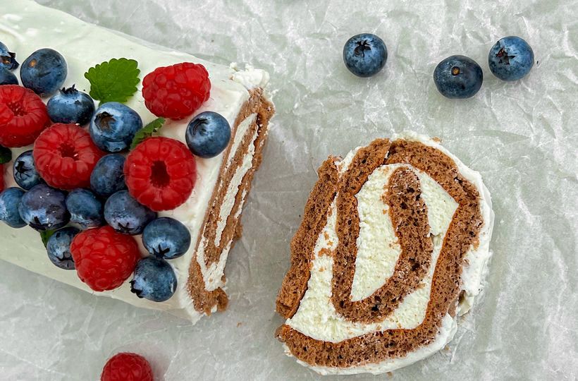 Proteinová roláda s tvarohem