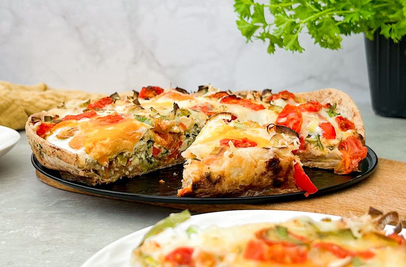 Slaný koláč quiche ve fit kabátku