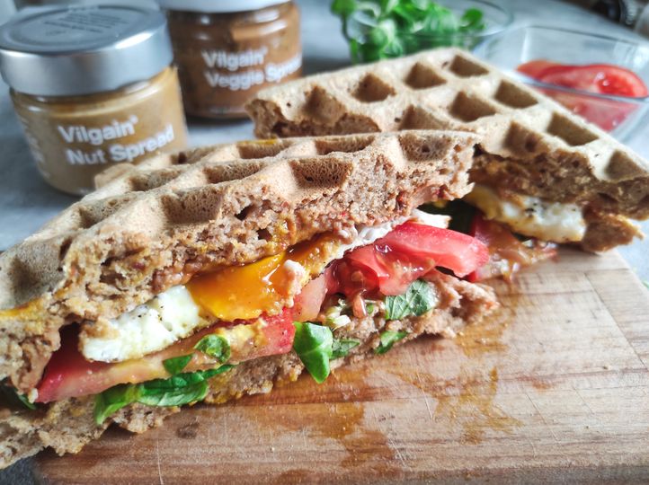 Slaný vafľový sendvič