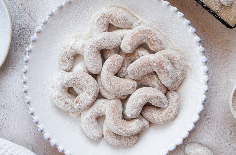 Vanilkové rožky zo špaldovej múky