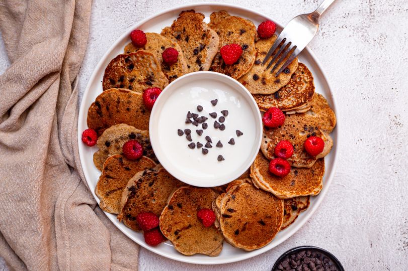 Vilgain lívance s čokoládou a malinami