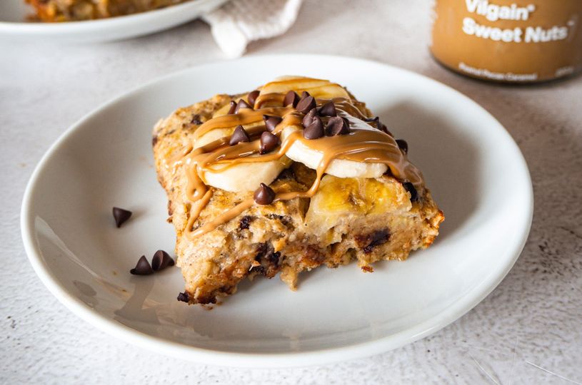 Zapečená ovsená kaša s banánom