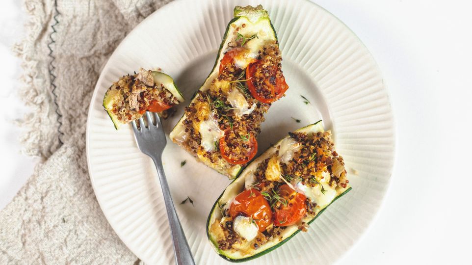 Cuketové lodičky s krůtím masem