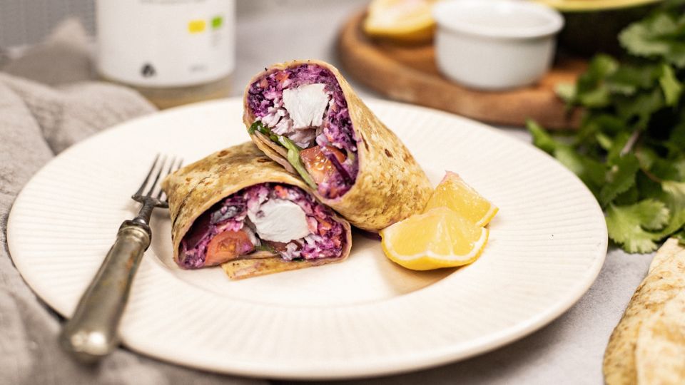 Zdravá tortilla s kuřecím masem