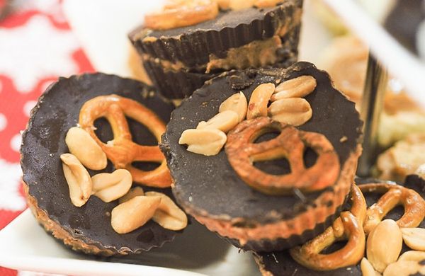 Čokoládové košíčky s arašidovým maslom