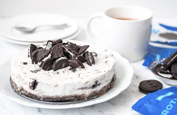 Nepečený fit oreo cheesecake z tvarohu a ricotty
