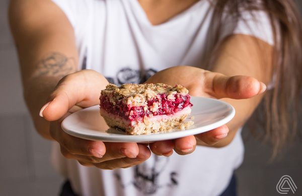 Malinový koláč s posýpkou