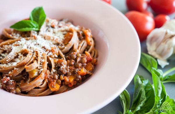 Vegánske bolonské špagety