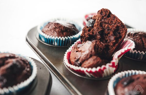 Ultračokoládové muffiny pro milovníky čokolády s bílkovinami navíc