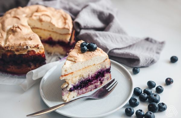 Ryžový nákyp s ovocím a snehom