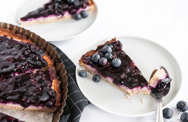 Čučoriedková torta s tvarohom